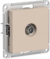 Розетка TV Проходная без рамки Systeme Electric AtlasDesign 1-м. песочный картинка